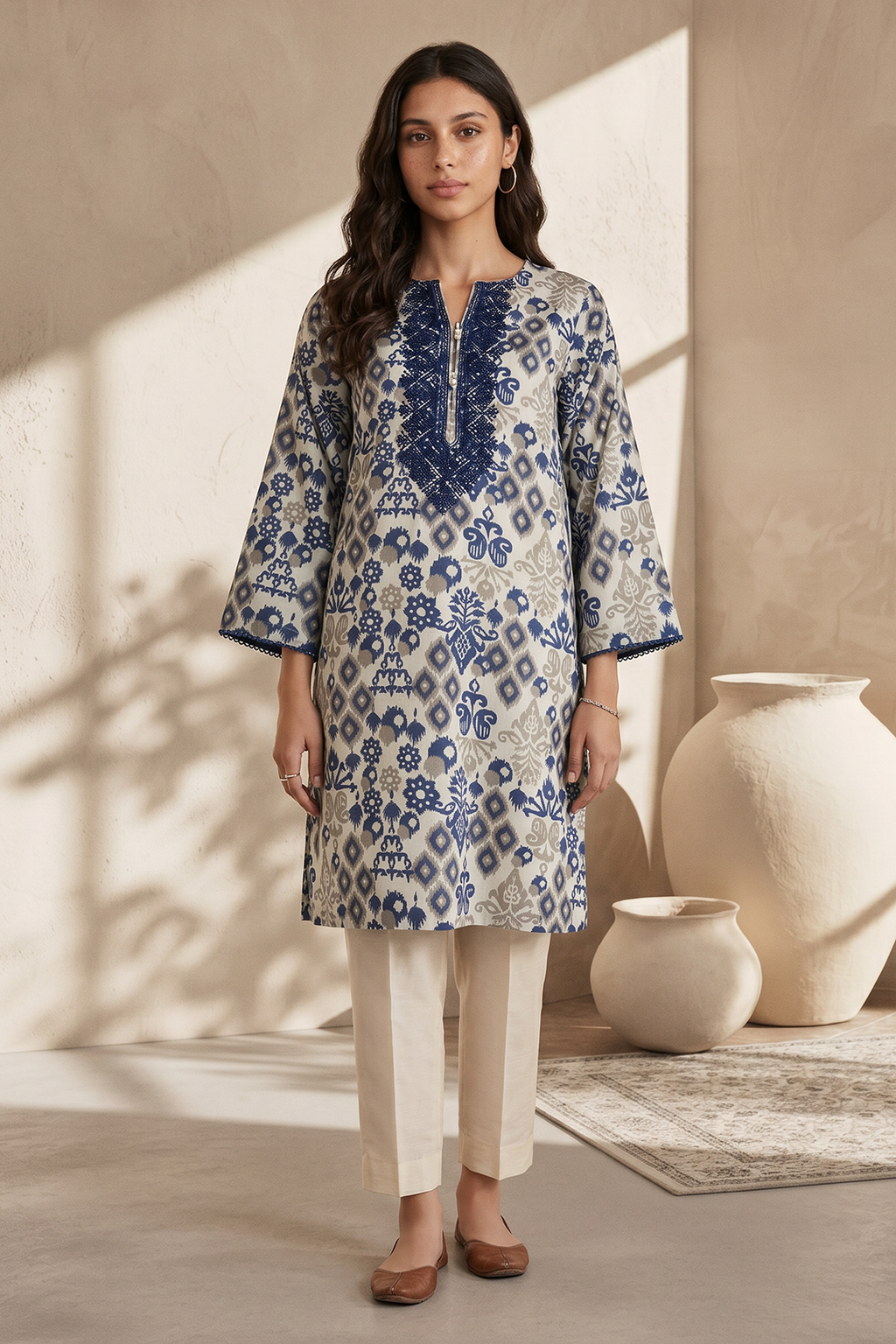 Embroidered Kurta - 2019