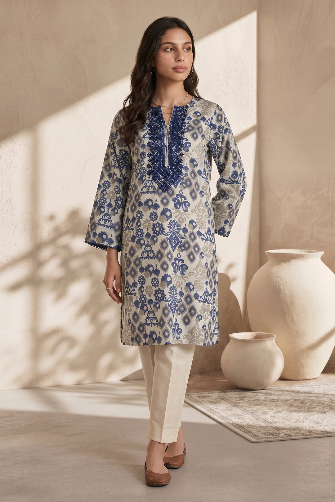 Embroidered Kurta - 2019