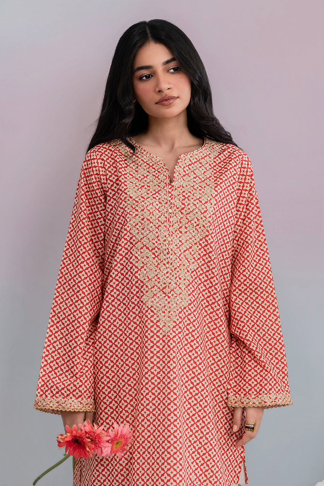 Embroidered Kurta - 2268