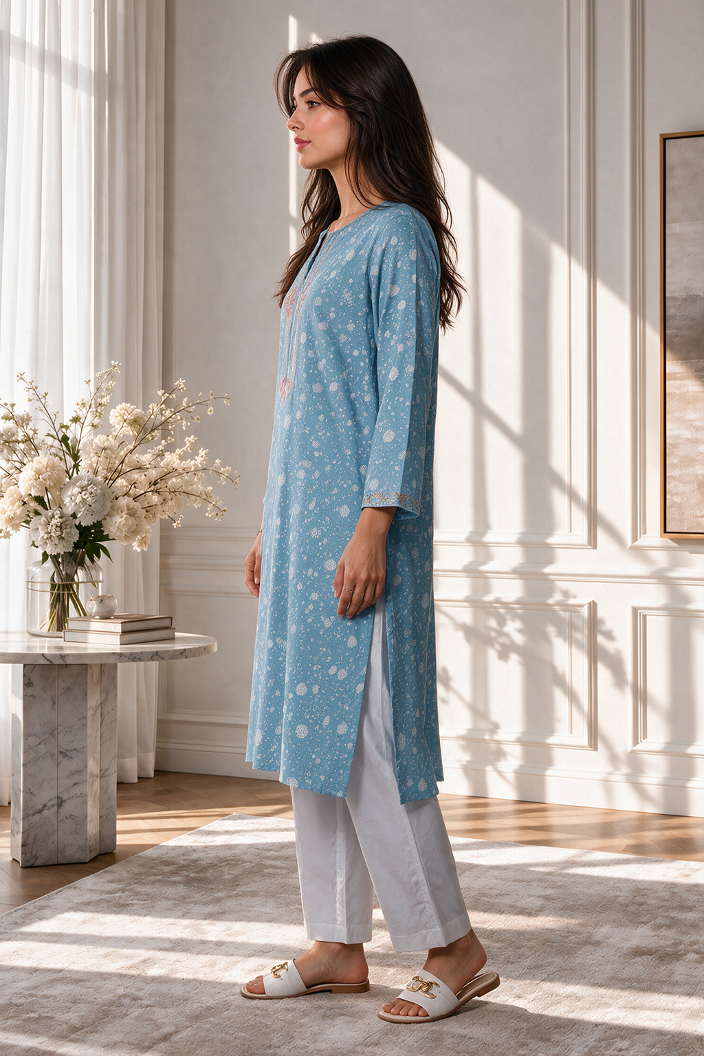 Embroidered Kurta - 2270