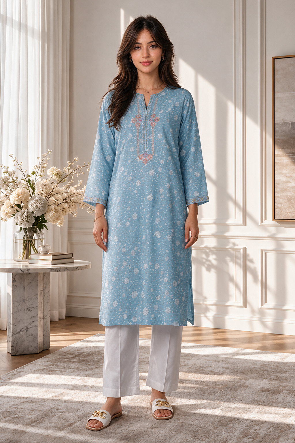 Embroidered Kurta - 2270