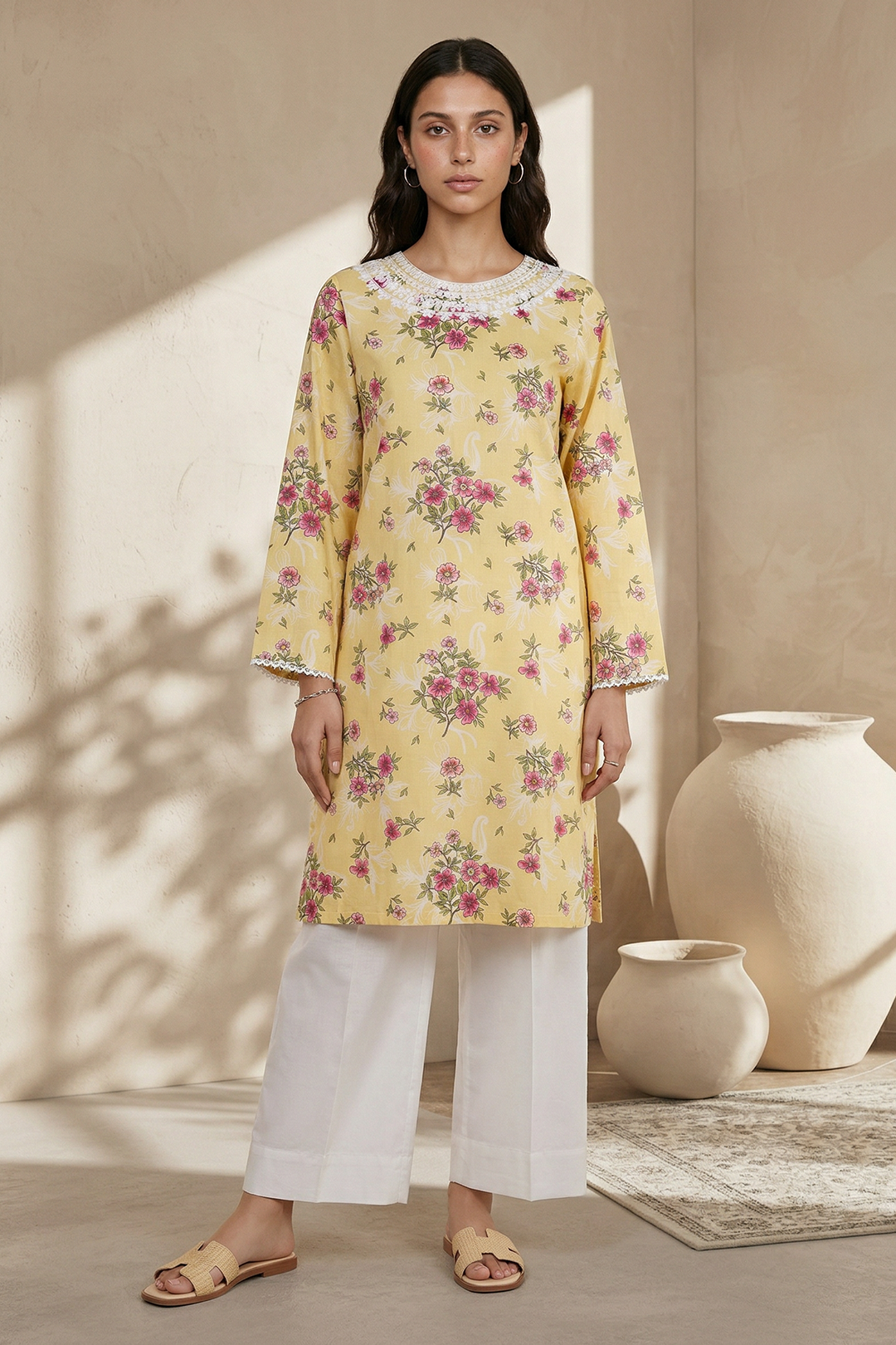 Embroidered Kurta - 2271