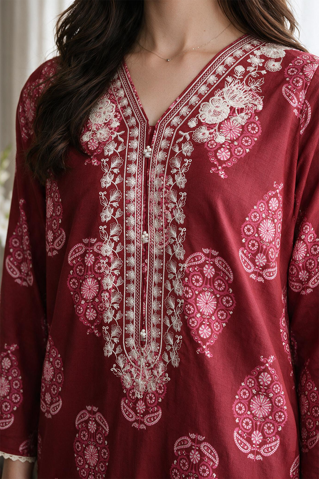 Embroidered Kurta - 2273