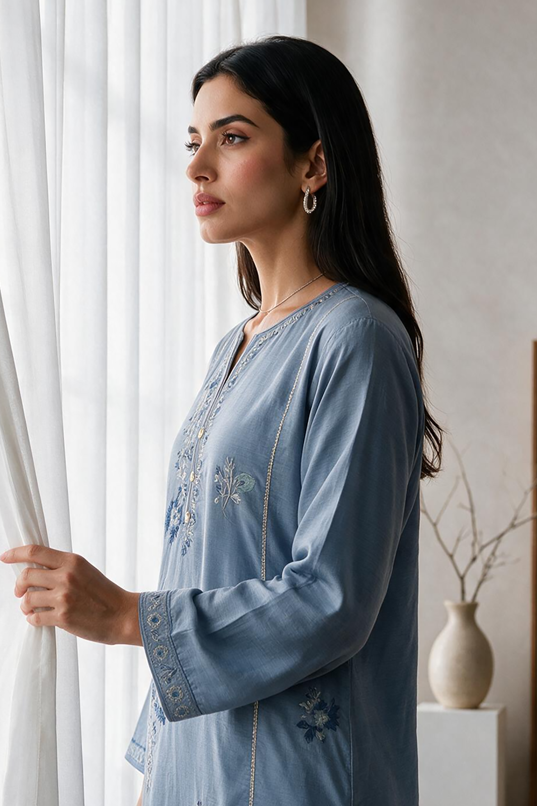Embroidered Kurta - 2274