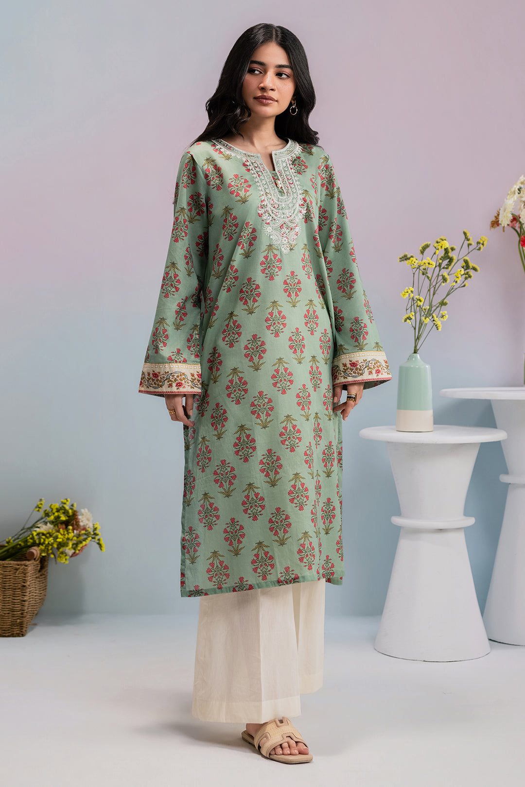 Embroidered Kurta - 2275
