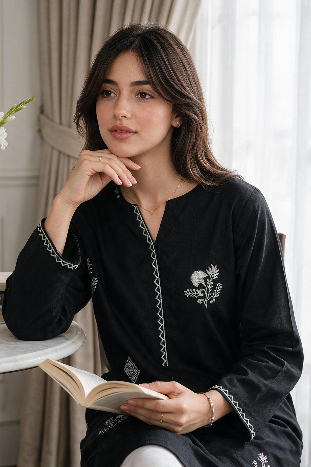 Embroidered Kurta - 2276