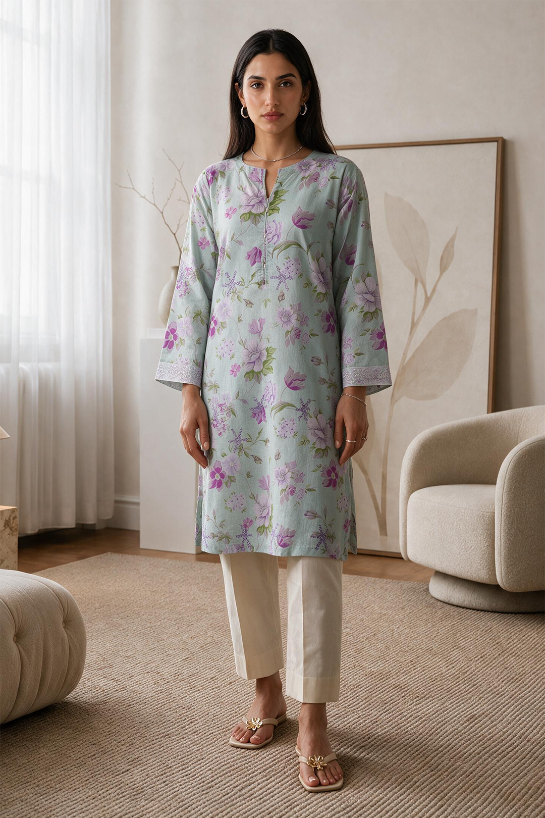 Embroidered Kurta - 2280