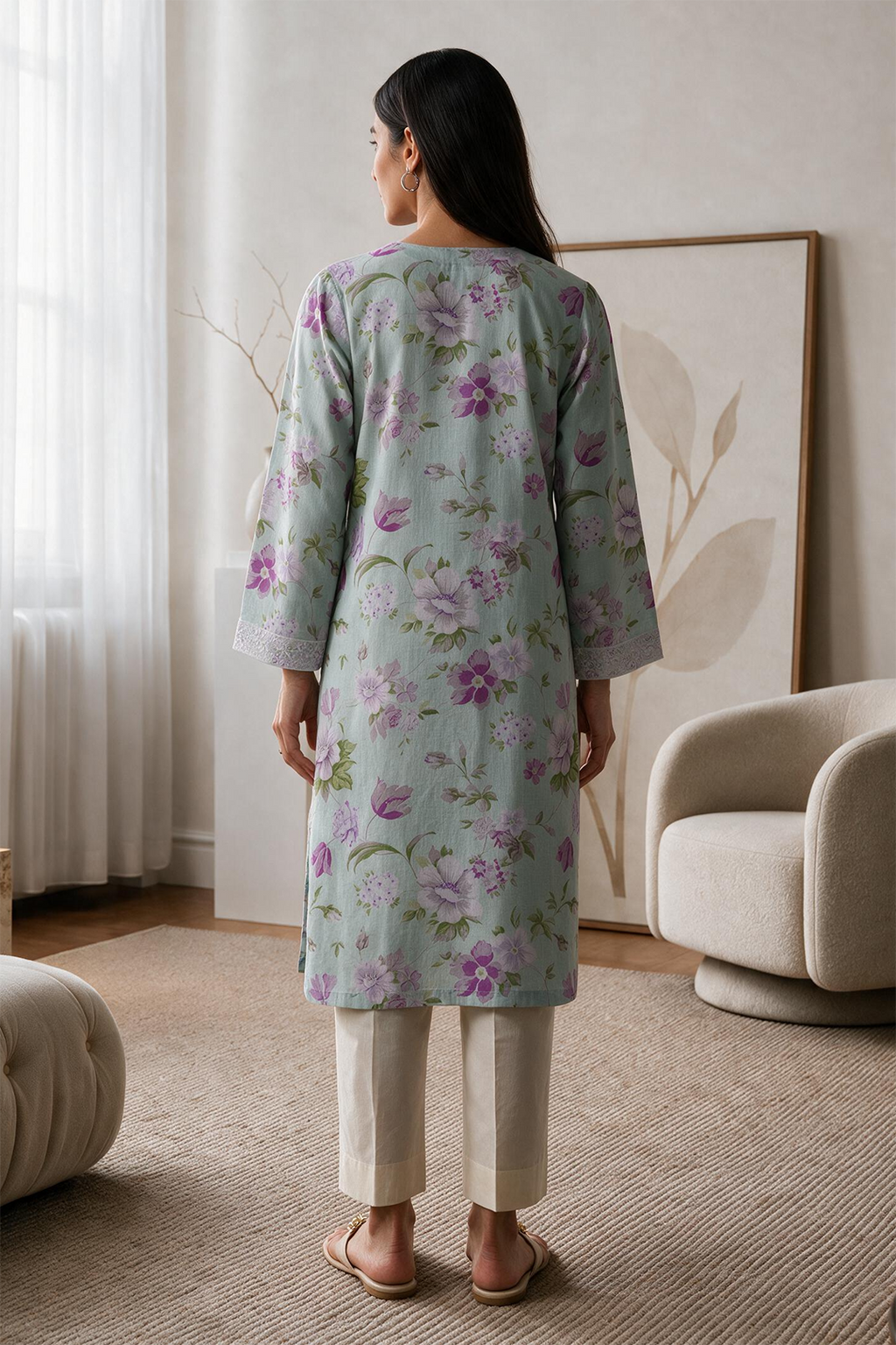 Embroidered Kurta - 2280