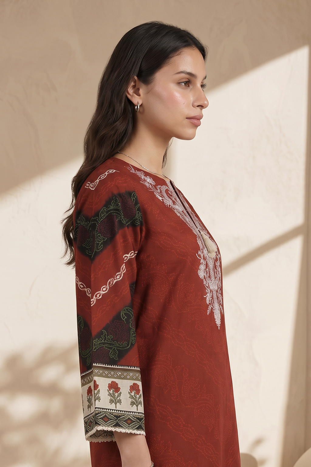 Embroidered Kurta - 2577
