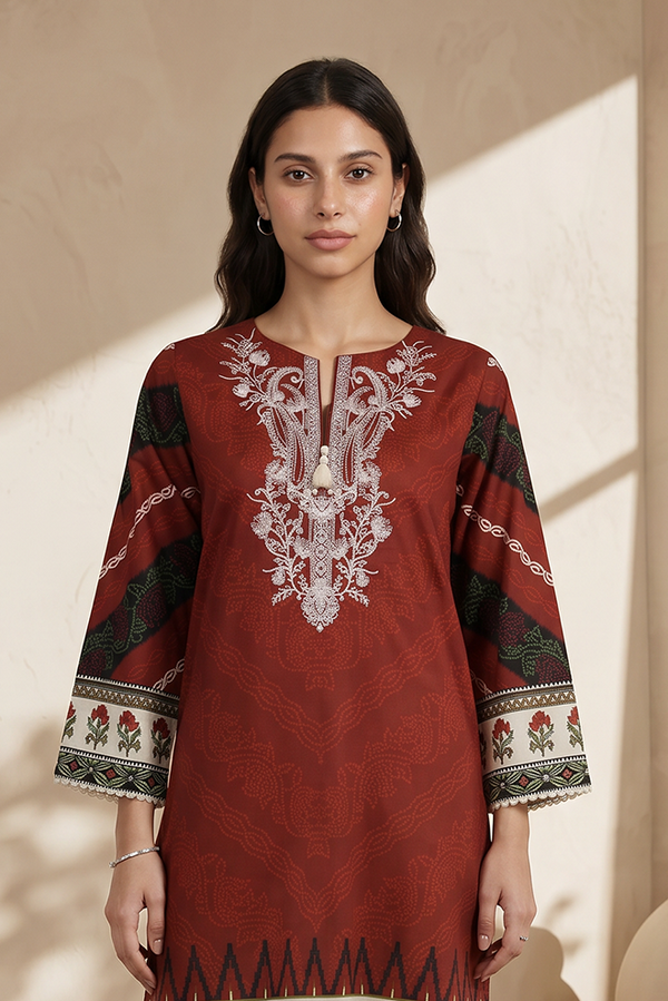 Embroidered Kurta - 2577