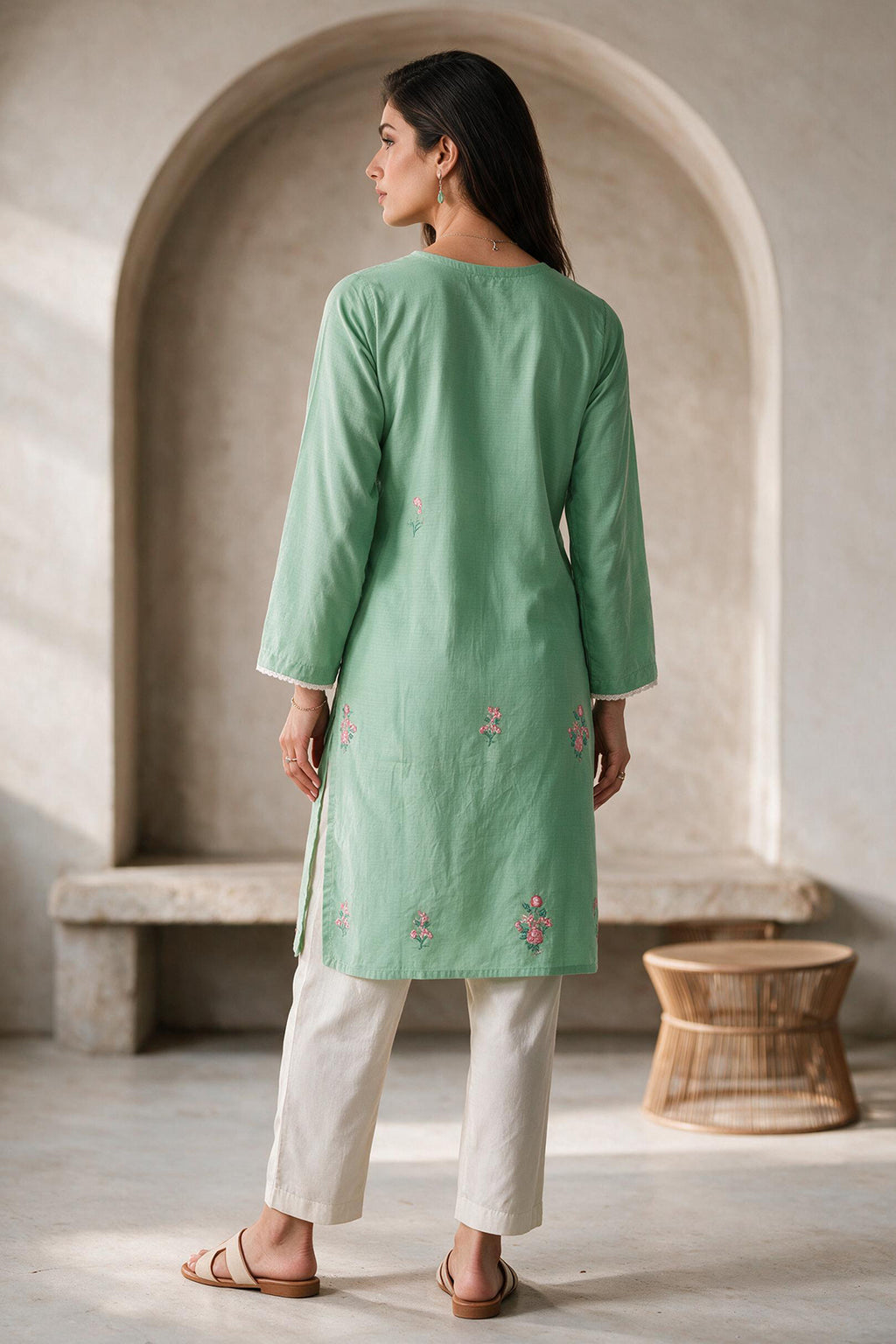 Embroidered Kurta - 2578