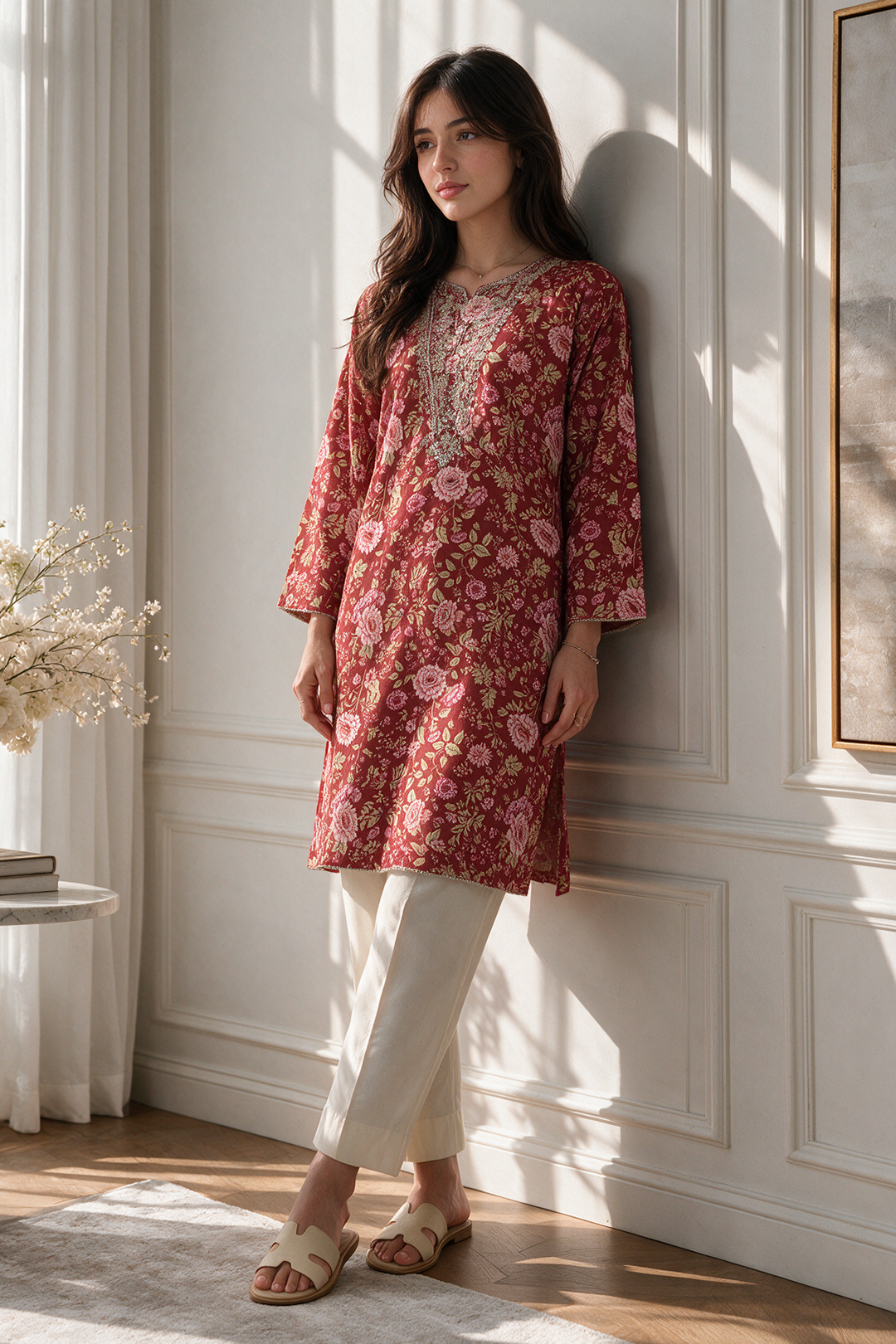 Embroidered Kurta - 2579