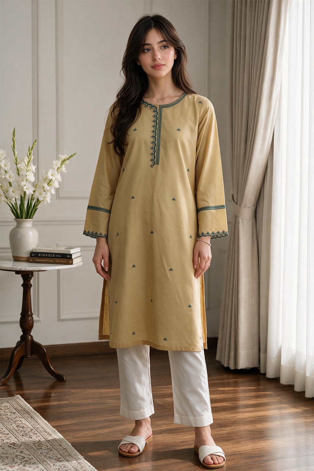 Embroidered Kurta - 2582