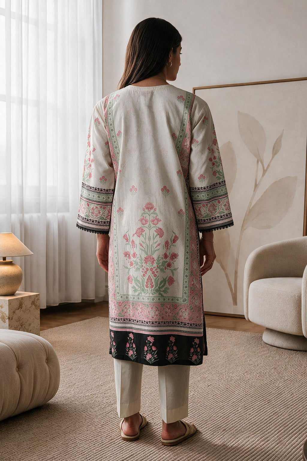 Embroidered Kurta - 2583