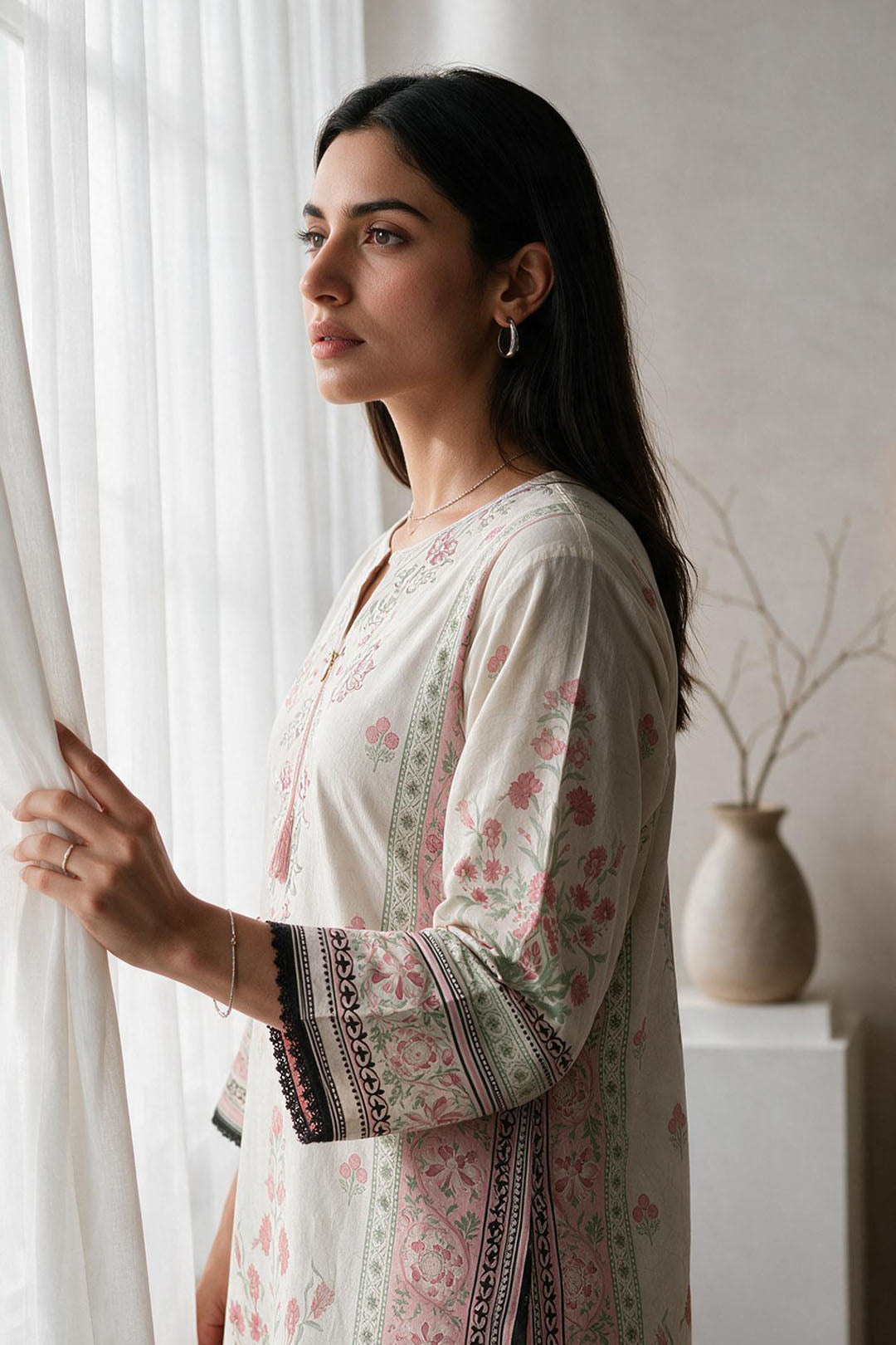 Embroidered Kurta - 2583