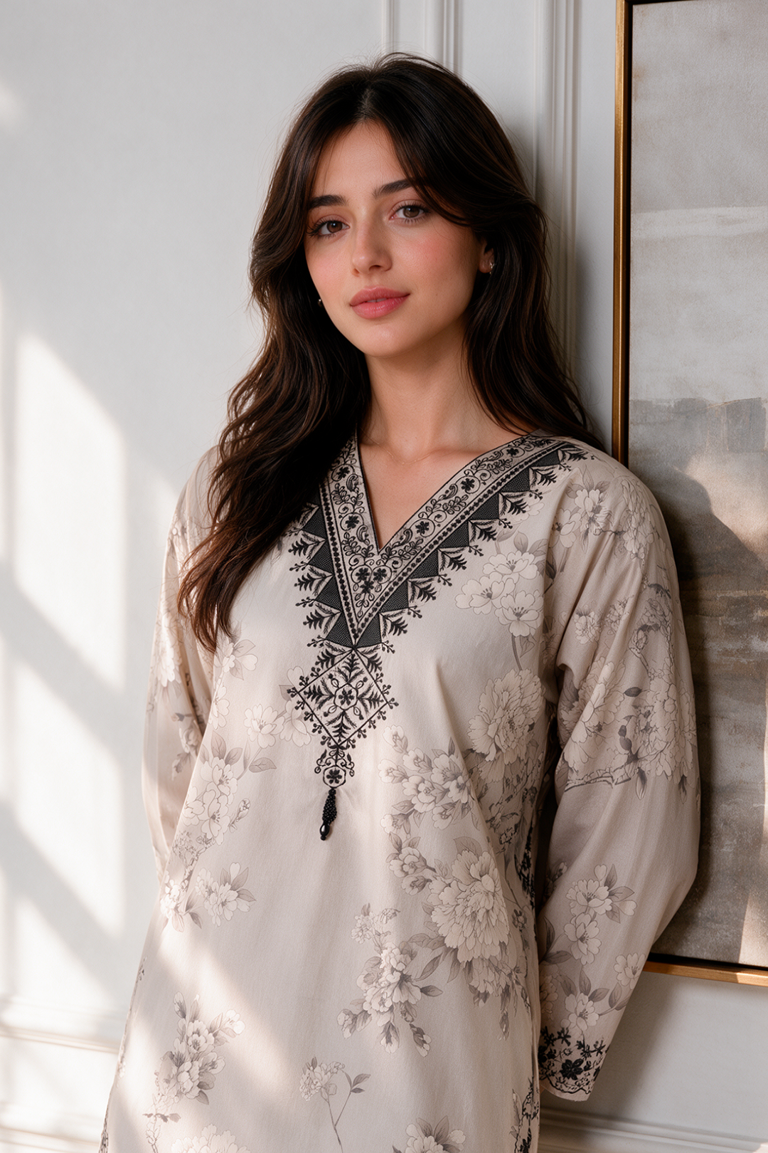 Embroidered Kurta - 2584