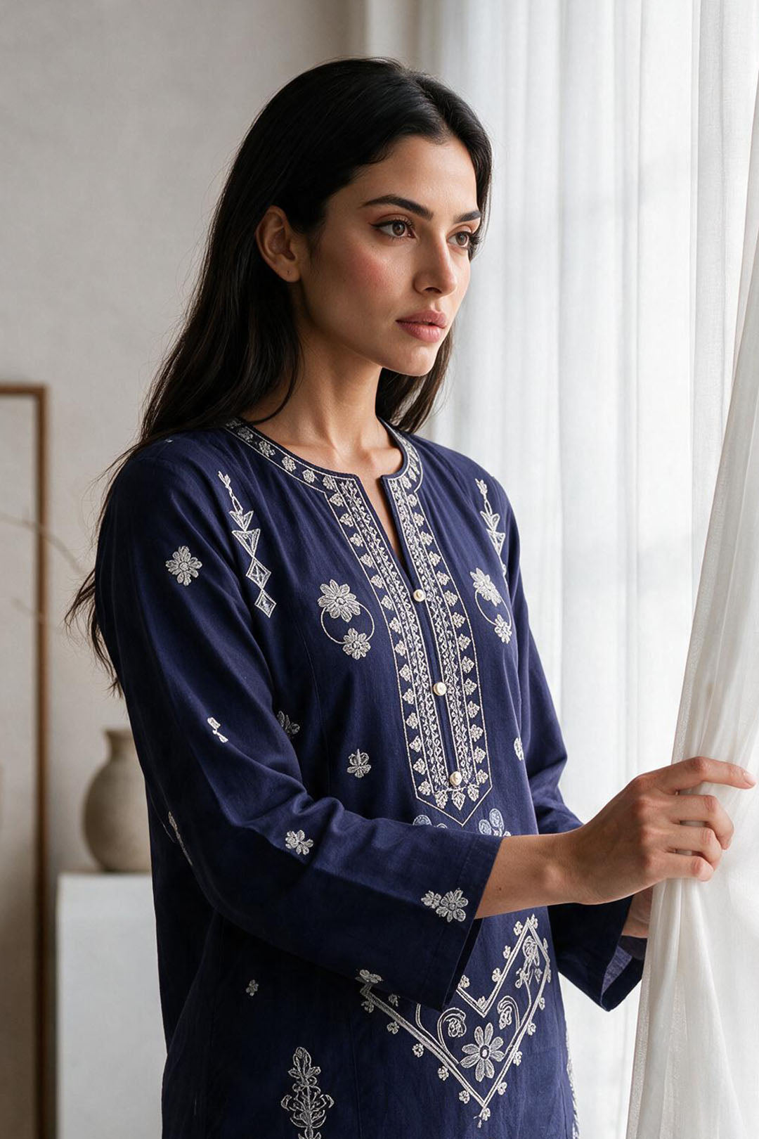 Embroidered Kurta - 2599