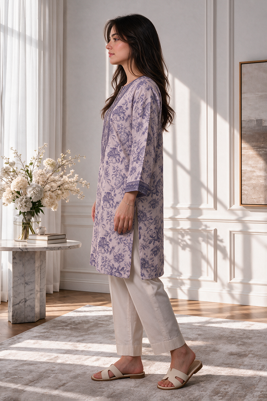 Embroidered Kurta - 2791