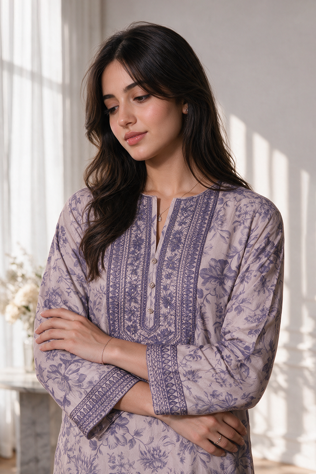 Embroidered Kurta - 2791