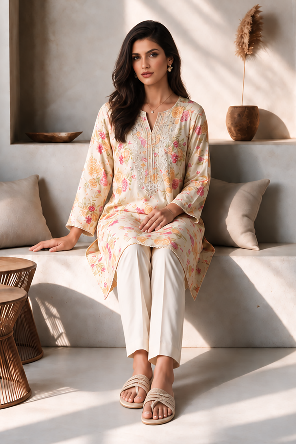 Embroidered Kurta - 2793