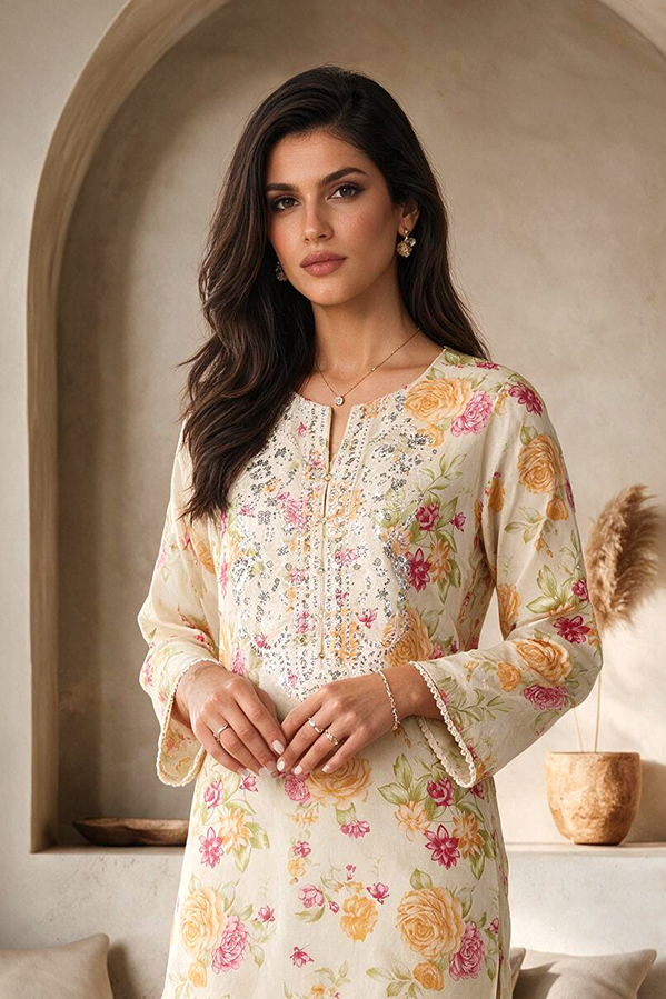 Embroidered Kurta - 2793