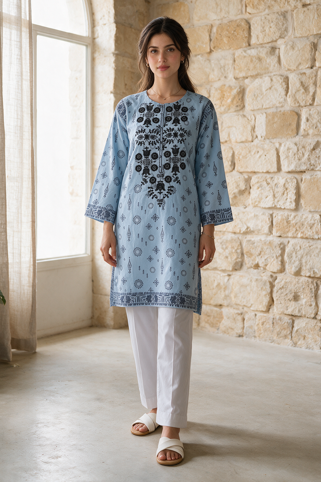 Embroidered Kurta - 2794