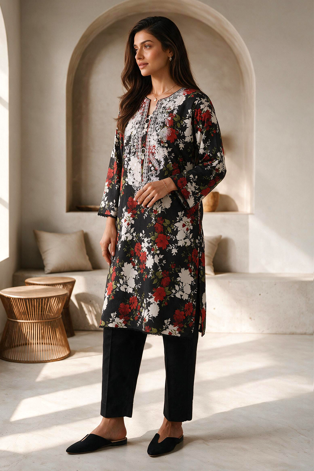 Embroidered Kurta - 2799