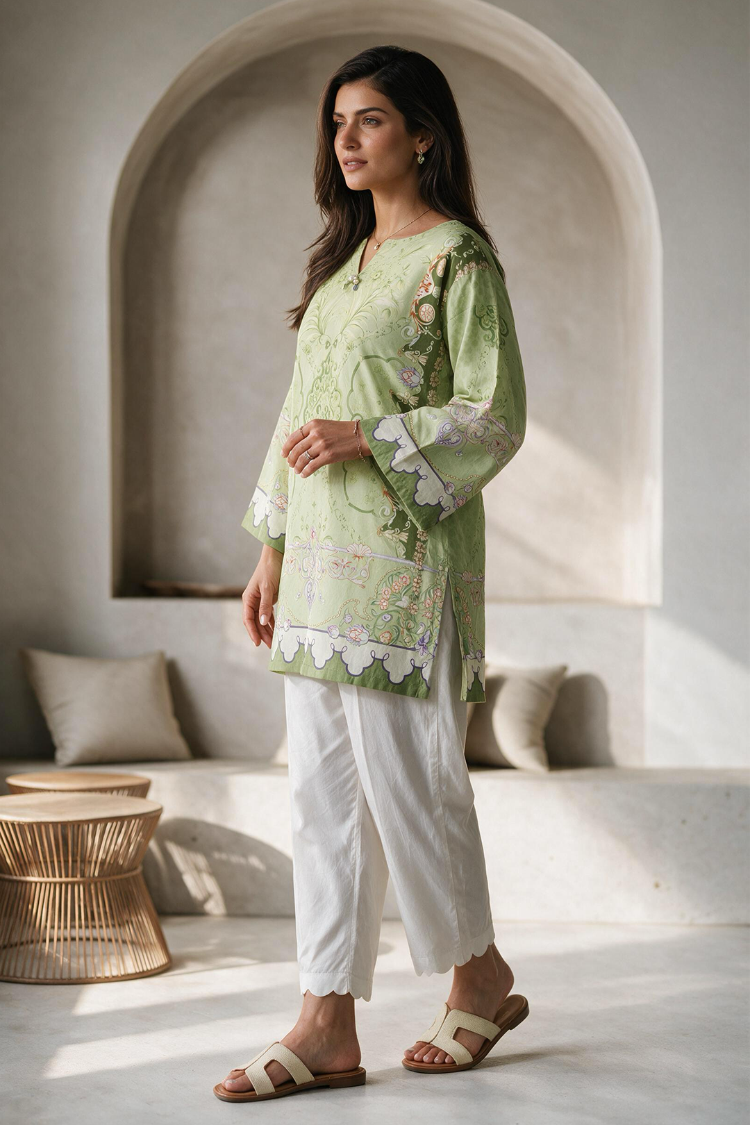 Embroidered Kurta - 3048