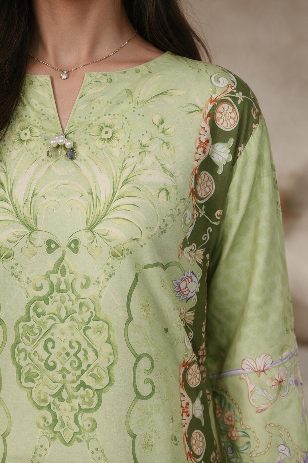 Embroidered Kurta - 3048