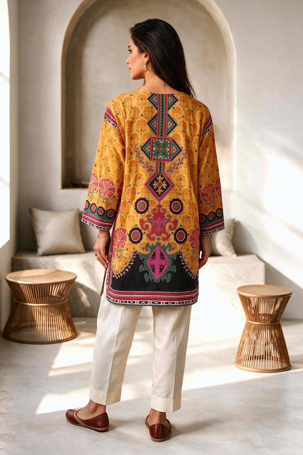Embroidered Kurta - 3052