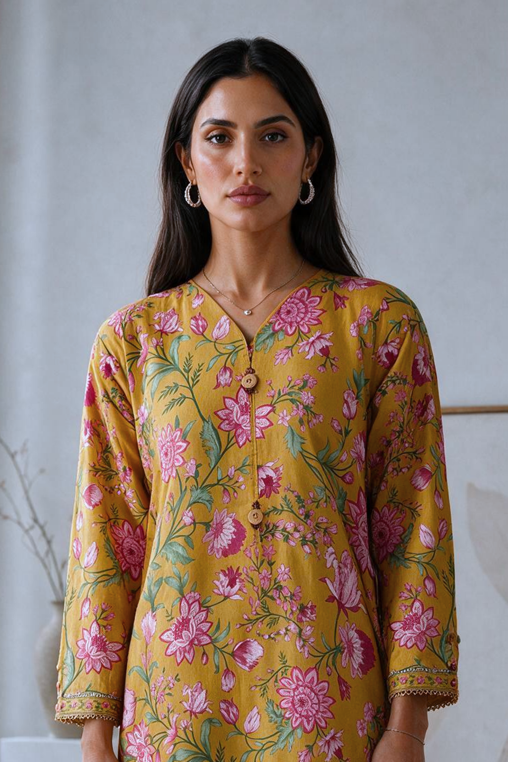 Embroidered Kurta - 3053