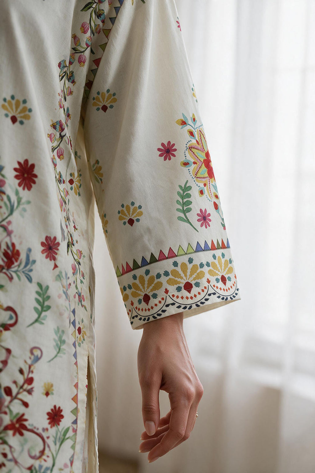 Embroidered Kurta - 3054
