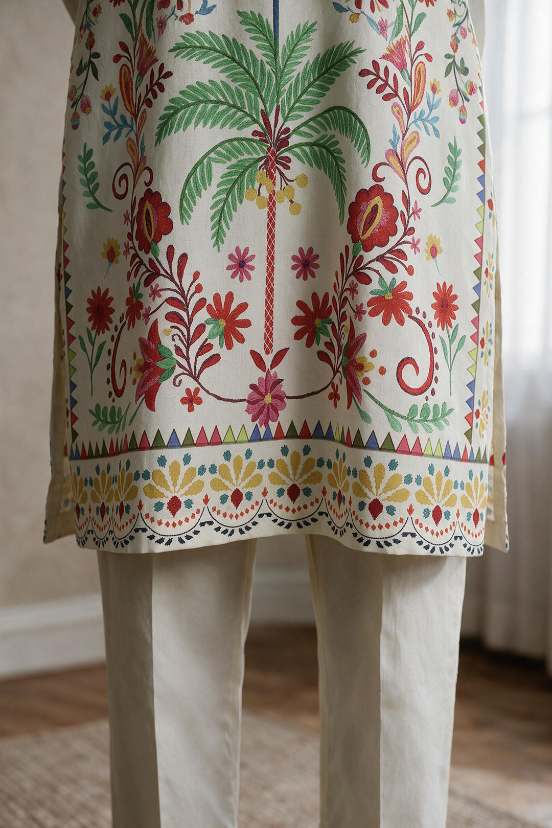Embroidered Kurta - 3054