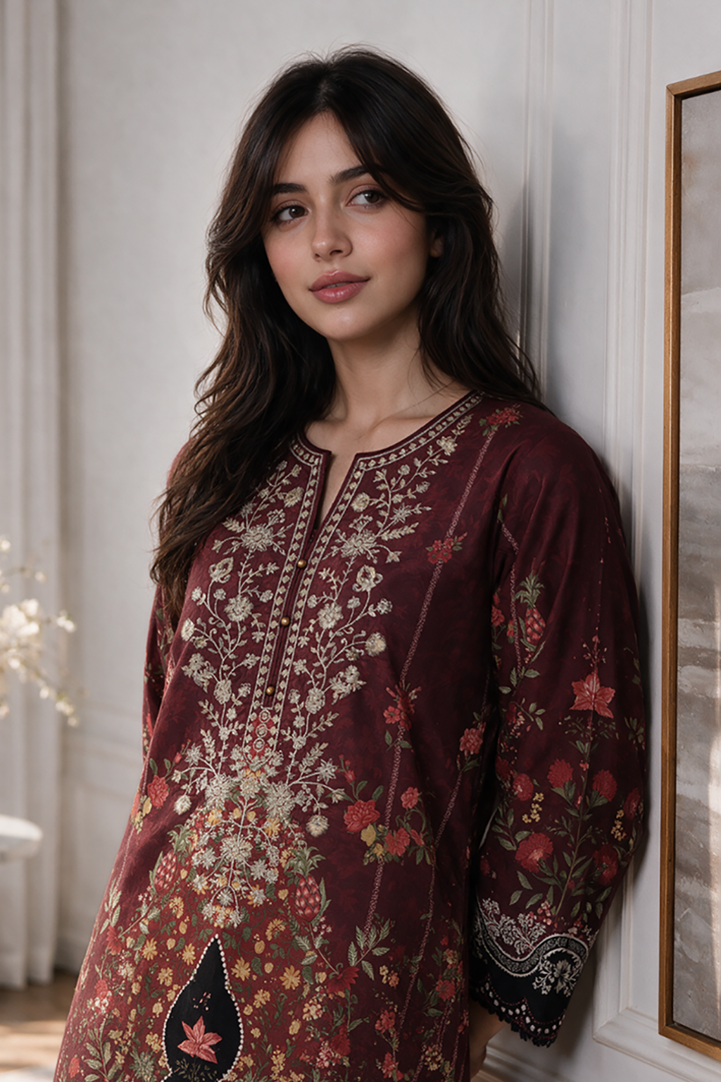 Embroidered Kurta - 3067