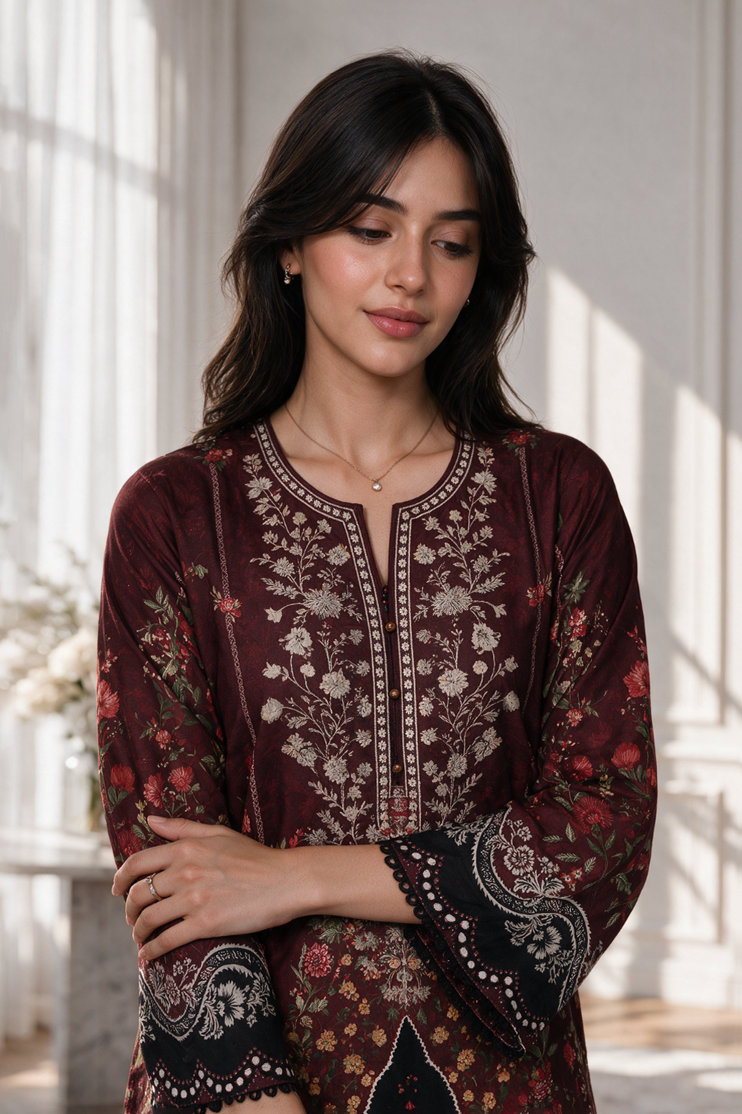 Embroidered Kurta - 3067