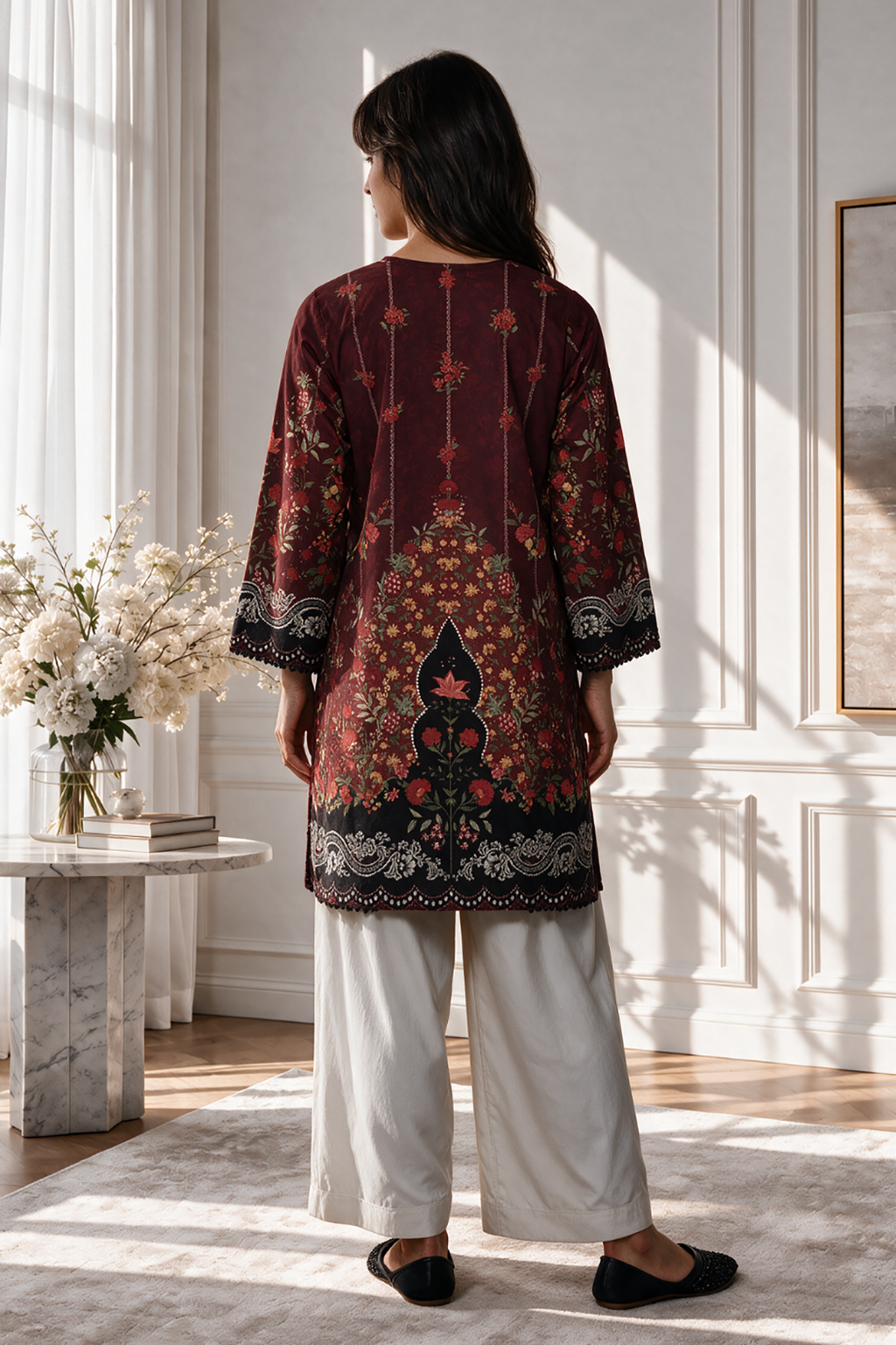 Embroidered Kurta - 3067