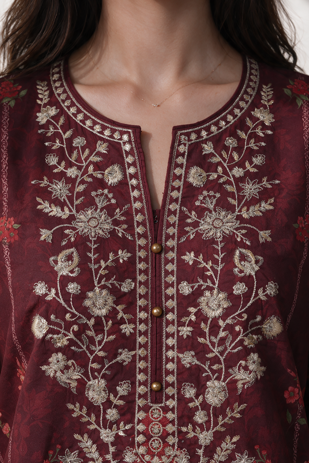 Embroidered Kurta - 3067