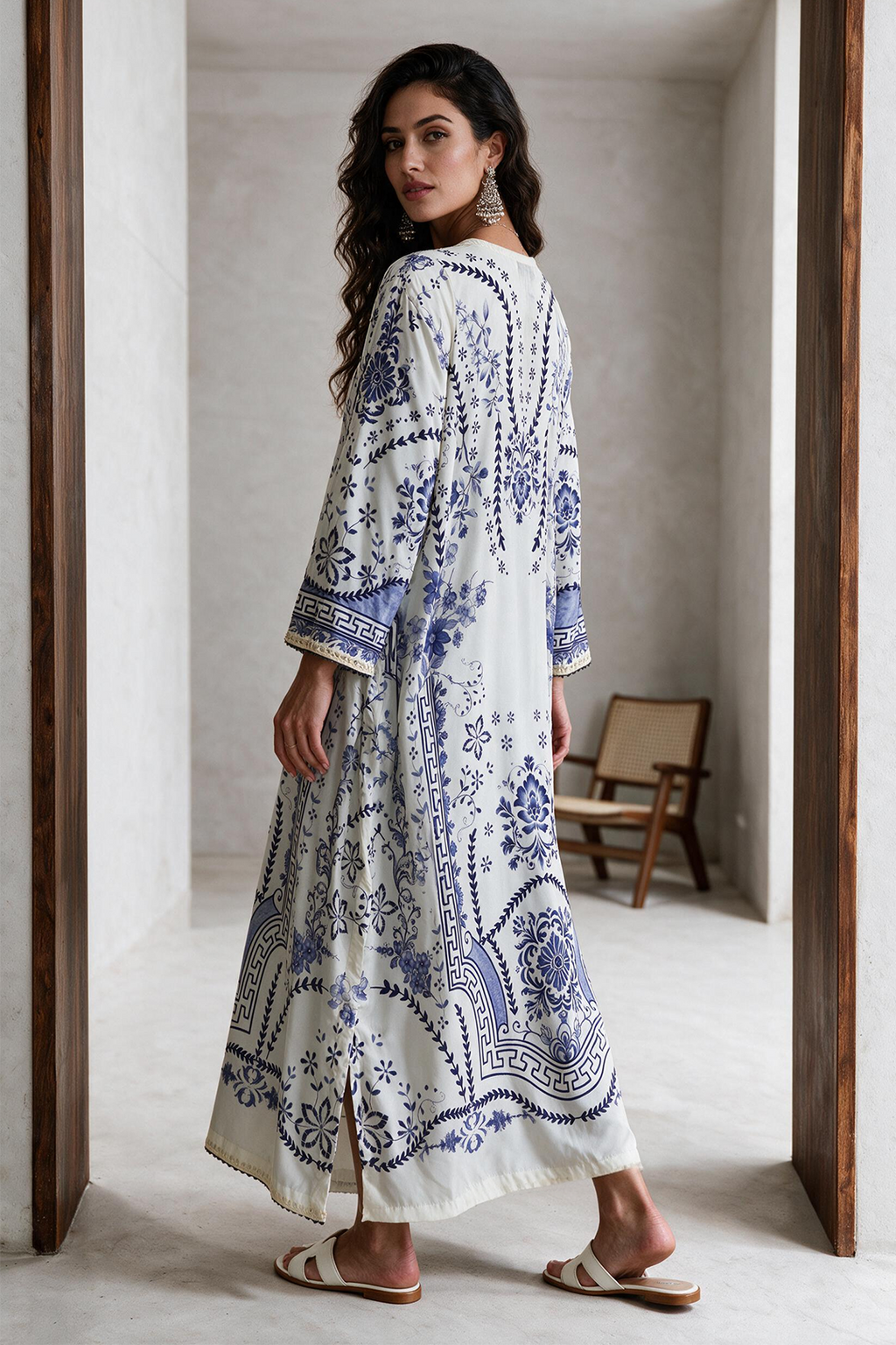 Printed Kaftaan Dress - 3075