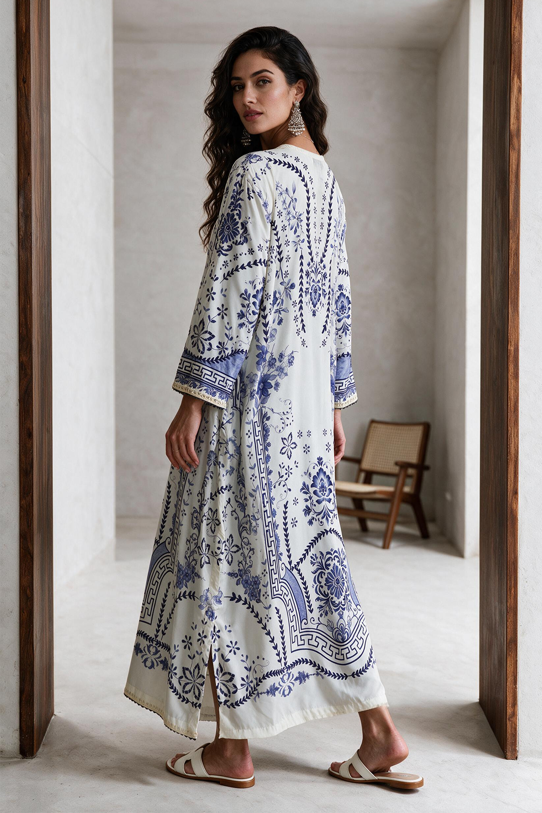 Printed Kaftaan Dress - 3075