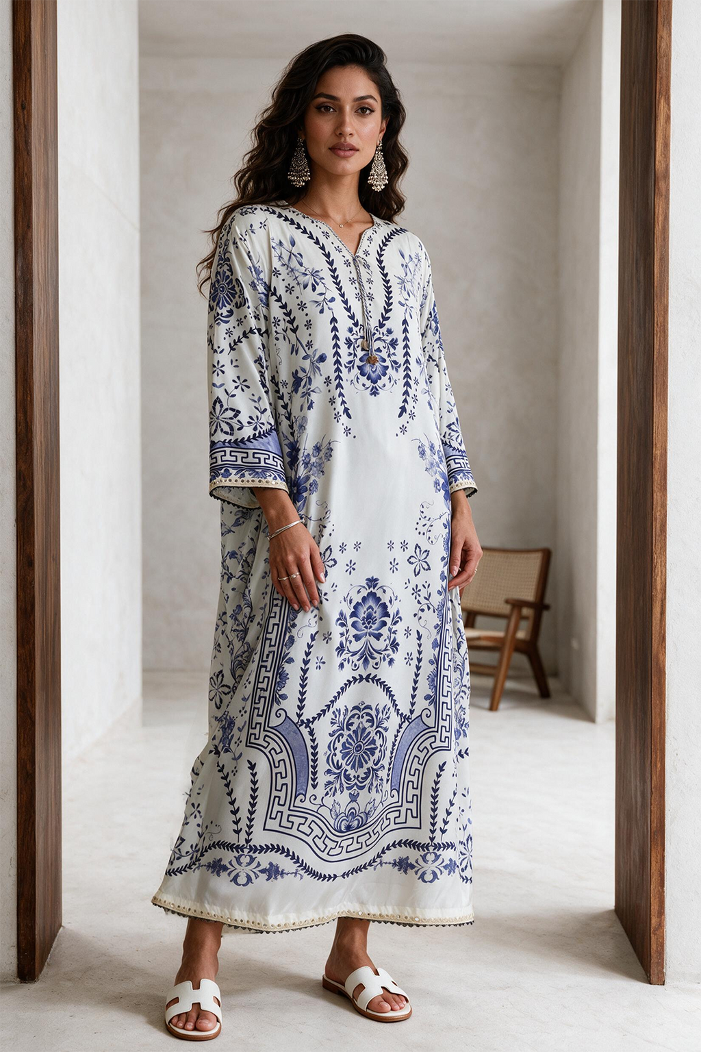 Printed Kaftaan Dress - 3075