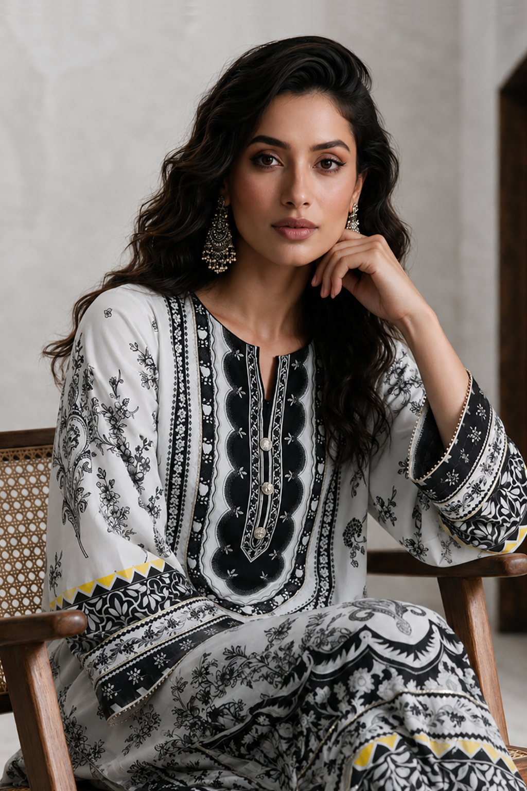 Printed Kaftaan Dress - 3079