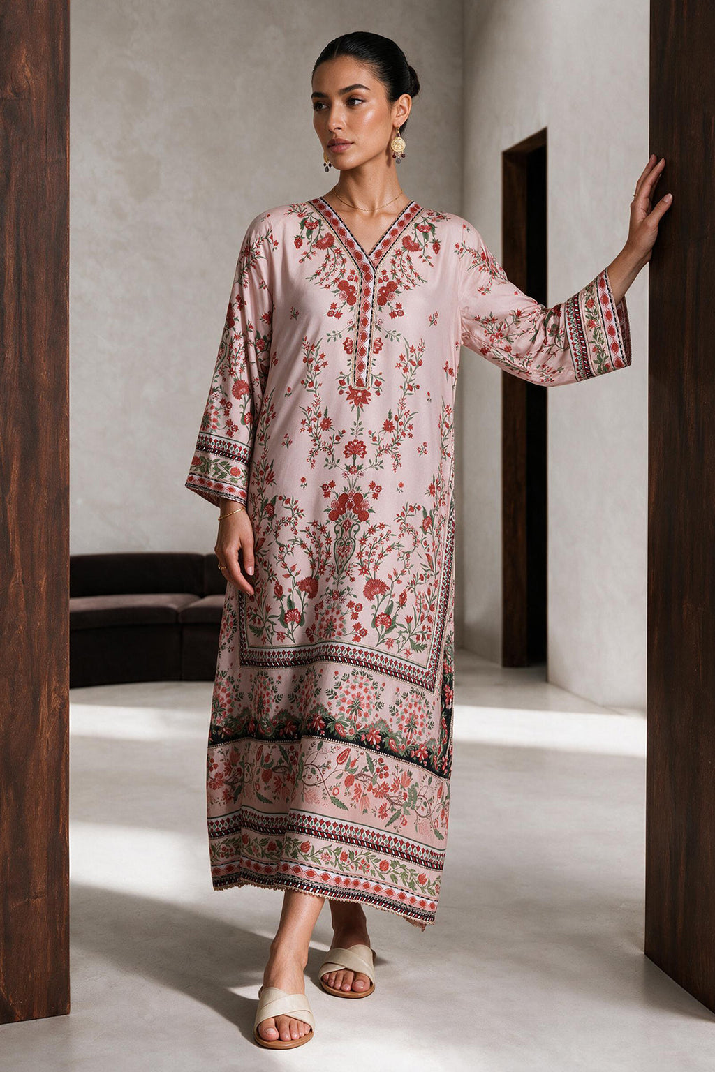 Printed Kaftaan Dress - 3081