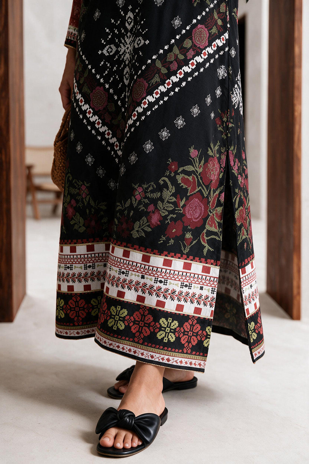Printed Kaftaan Dress - 3083