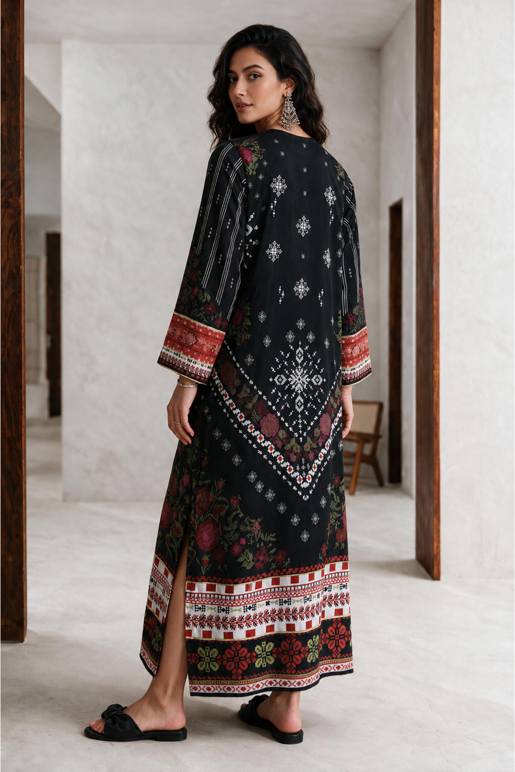 Printed Kaftaan Dress - 3083