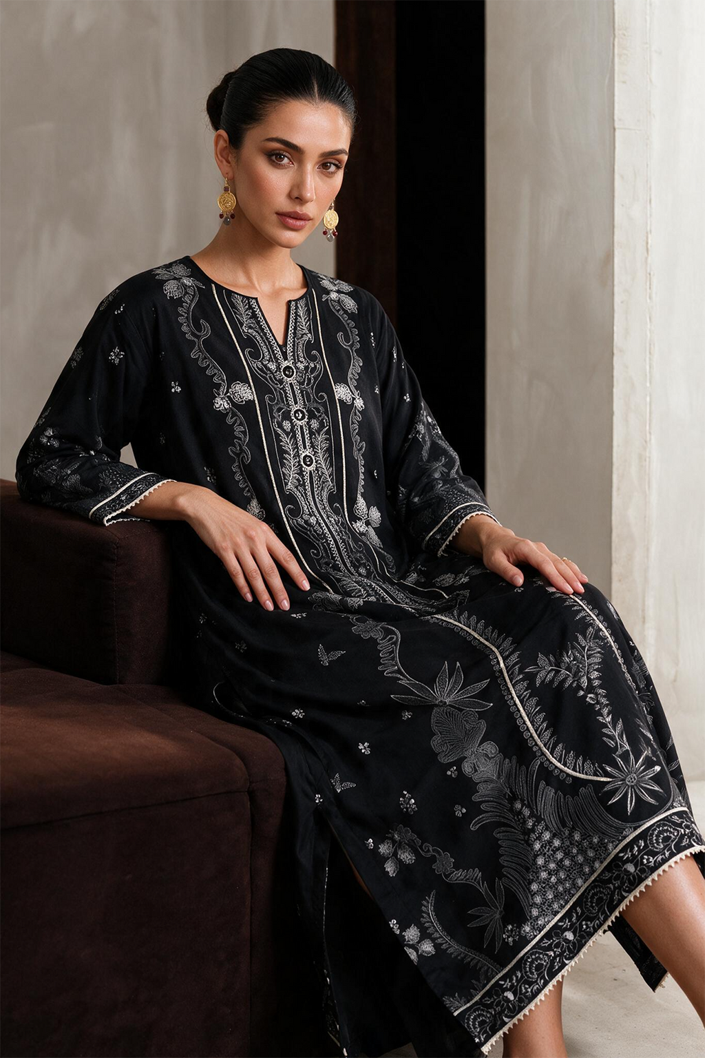 Printed Kaftaan Dress - 3085
