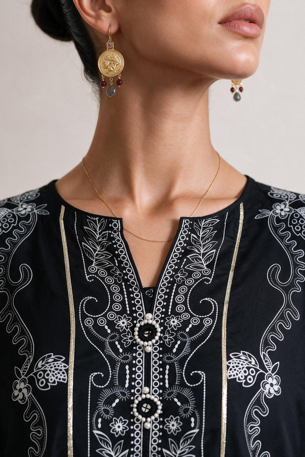Printed Kaftaan Dress - 3085