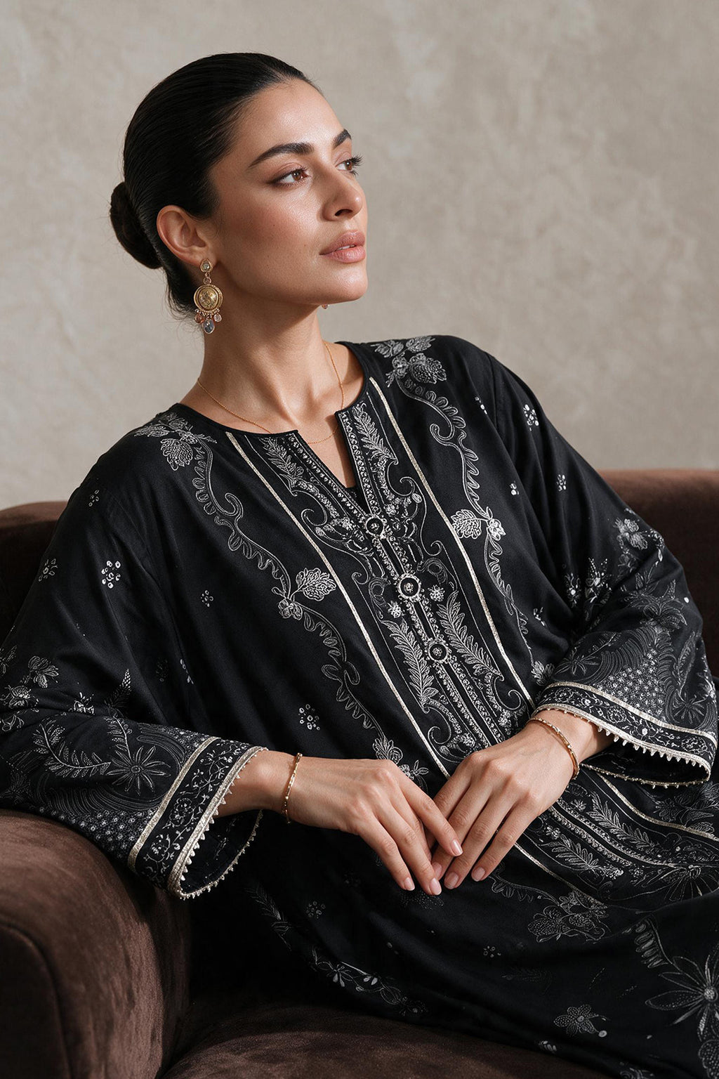 Printed Kaftaan Dress - 3085