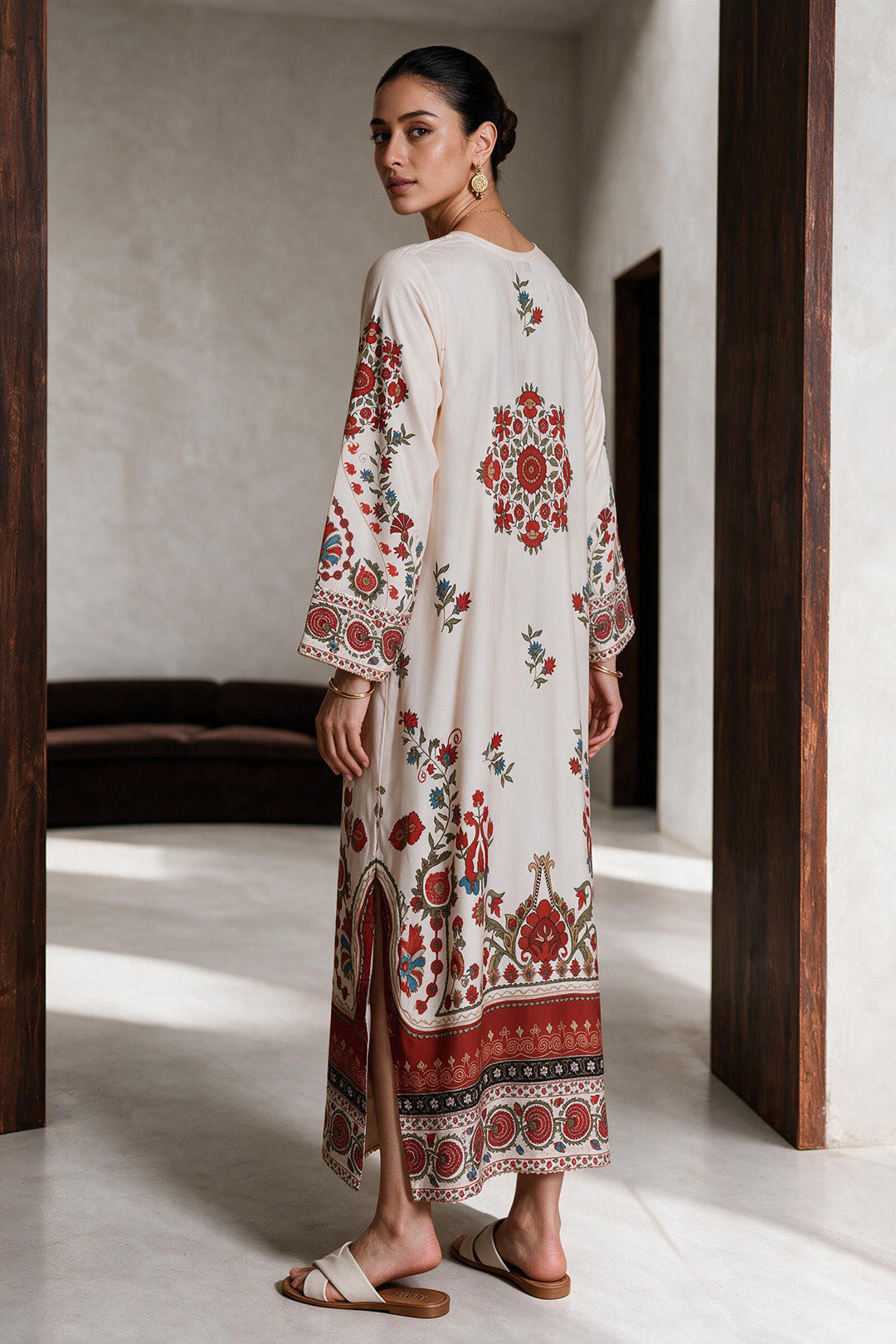 Printed Kaftaan Dress - 3077