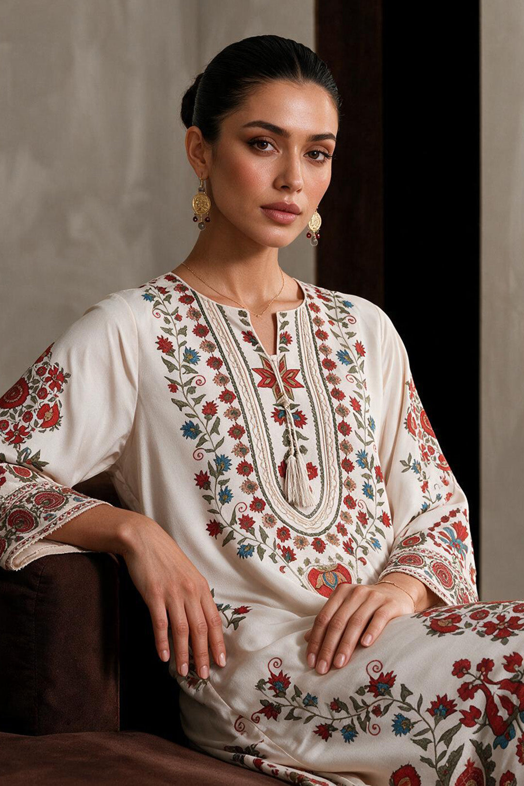 Printed Kaftaan Dress - 3077