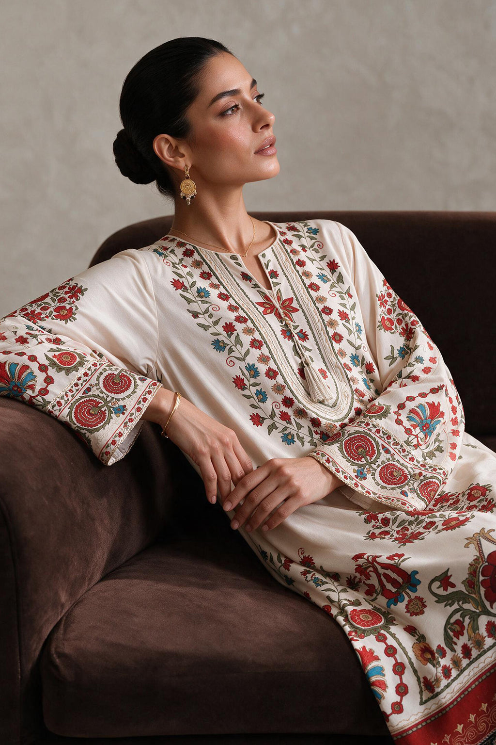 Printed Kaftaan Dress - 3077
